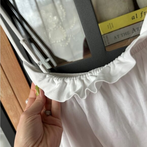 LAKE Pajamas nightgown pima ruffles dress mini bride bridal adjustable pajamas - Picture 5 of 8